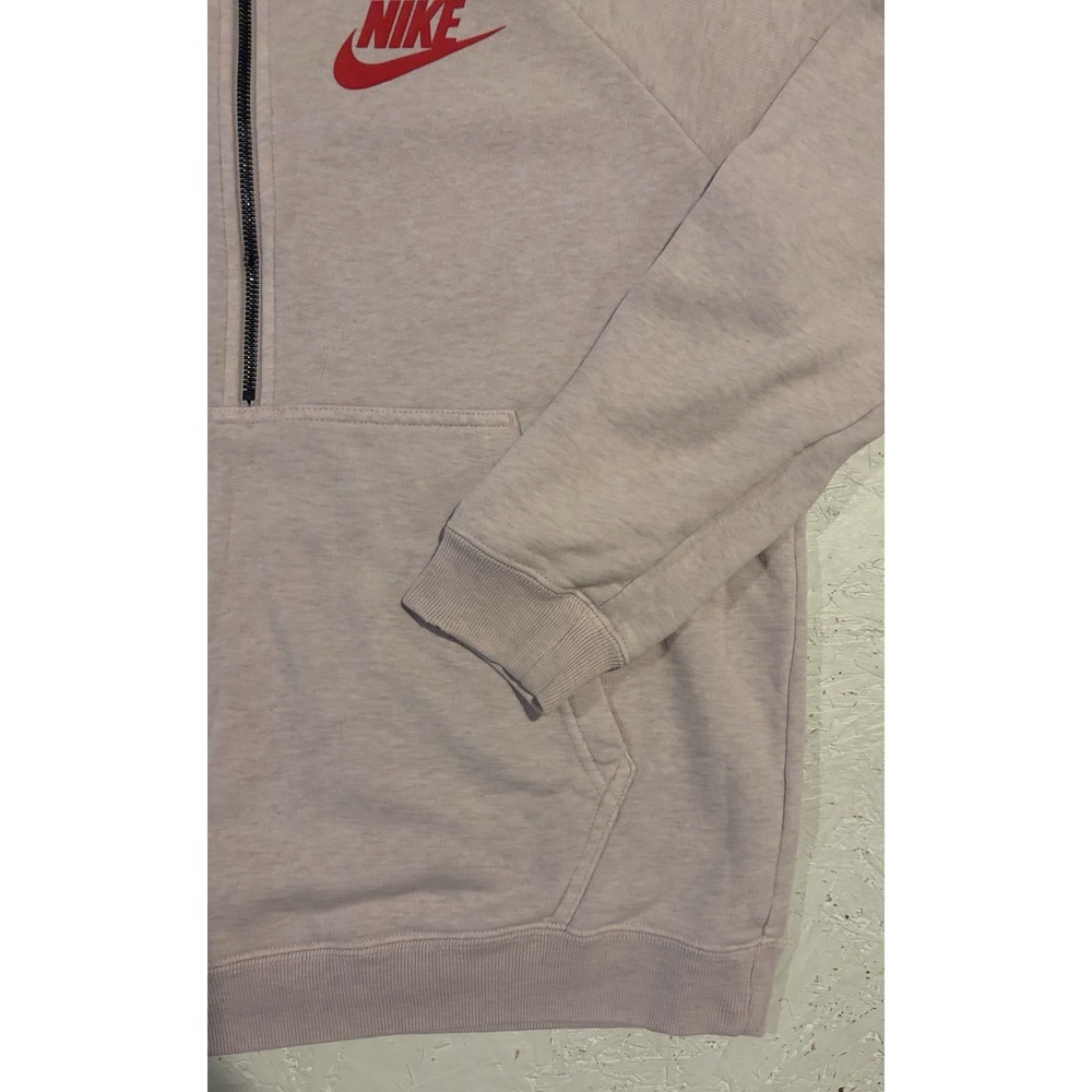 Nike Sportwear Club Essential 1/4 Zip Fleece Women's M Pullover Pink AH6494-684 - Picture 2 of 11